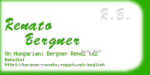 renato bergner business card